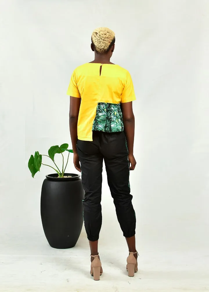 Sure! Heres an optimized product title with added modifiers:

Aimas Adowa Womens Printed Asymmetric Gathered Detail Top

This revised title includes more descriptive keywords to improve searchability and attractiveness to potential customers.