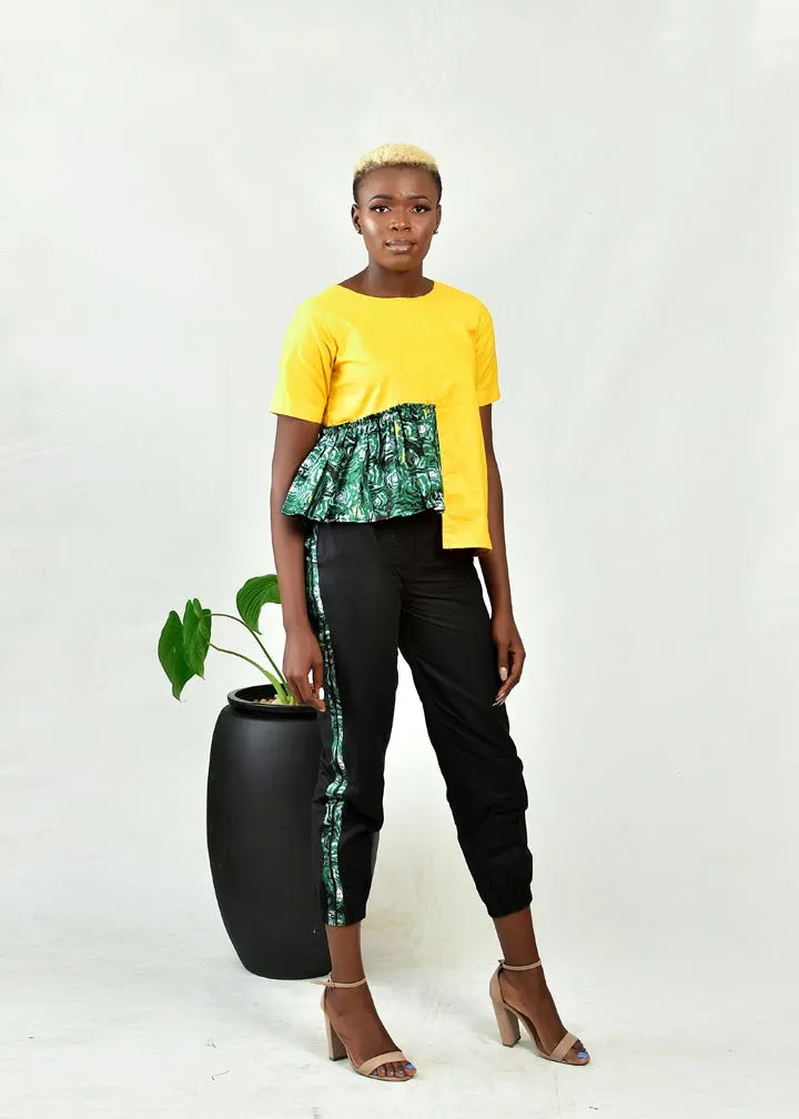 Sure! Heres an optimized product title with added modifiers:

Aimas Adowa Womens Printed Asymmetric Gathered Detail Top

This revised title includes more descriptive keywords to improve searchability and attractiveness to potential customers.