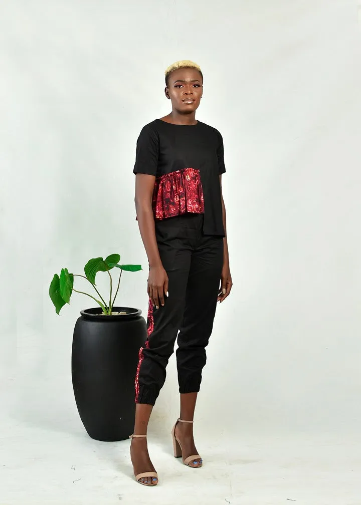 Sure! Heres an optimized product title with added modifiers:

Aimas Adowa Womens Printed Asymmetric Gathered Detail Top

This revised title includes more descriptive keywords to improve searchability and attractiveness to potential customers.