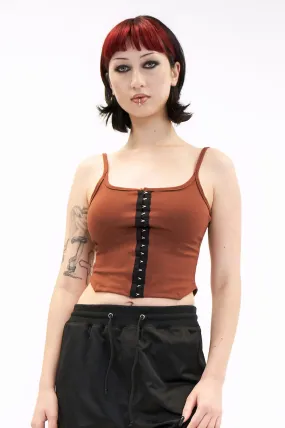 Exclusive Limited Edition Athena Tank in Terracotta Ponte Corset Style