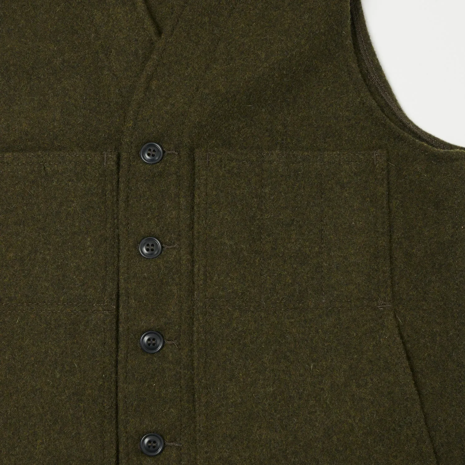 Forest Green Filson Mackinaw Wool Vest - Premium Quality Mens Outdoor Clothing