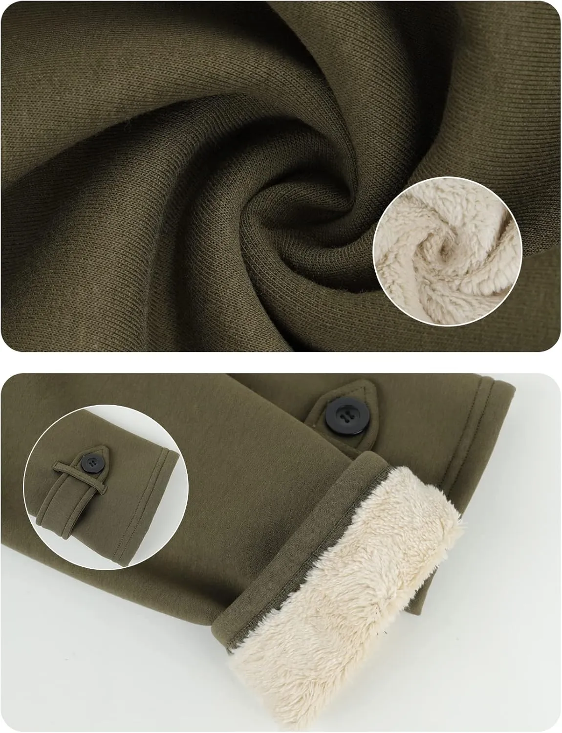 Gihuo Winter Jackets for Women Sherpa Lined Jacket Women Duffle Toggle Coat Hooded Fleece Jacket