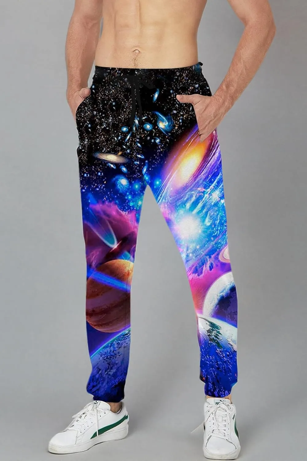 Goodstoworld Mens Cool Joggers Pants 3D Novelty Casual Sweatpants with Drawstring