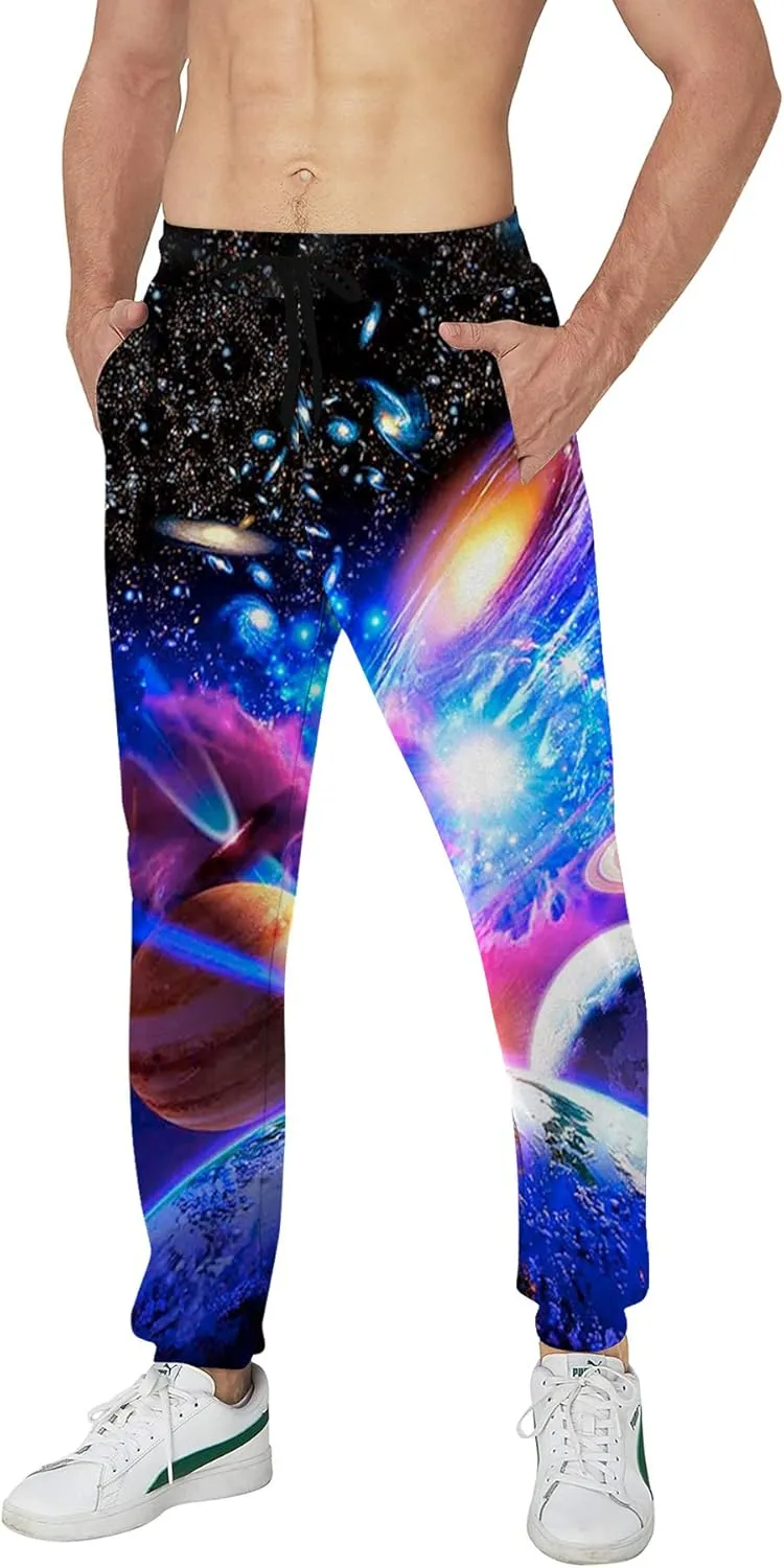 Goodstoworld Mens Cool Joggers Pants 3D Novelty Casual Sweatpants with Drawstring