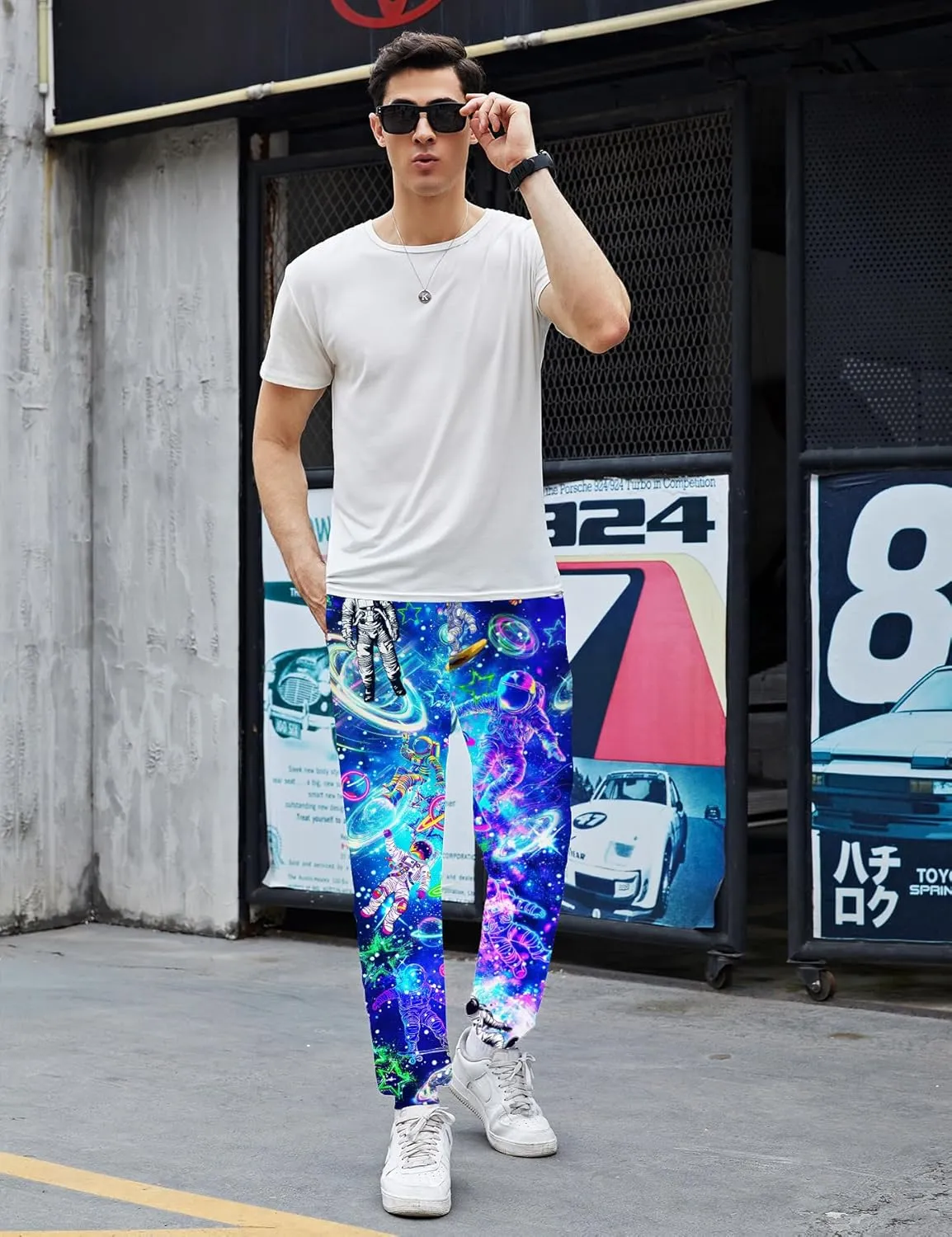 Goodstoworld Mens Cool Joggers Pants 3D Novelty Casual Sweatpants with Drawstring