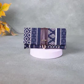Handmade Wallets Classic Blue Colour With Small Diamond Design.