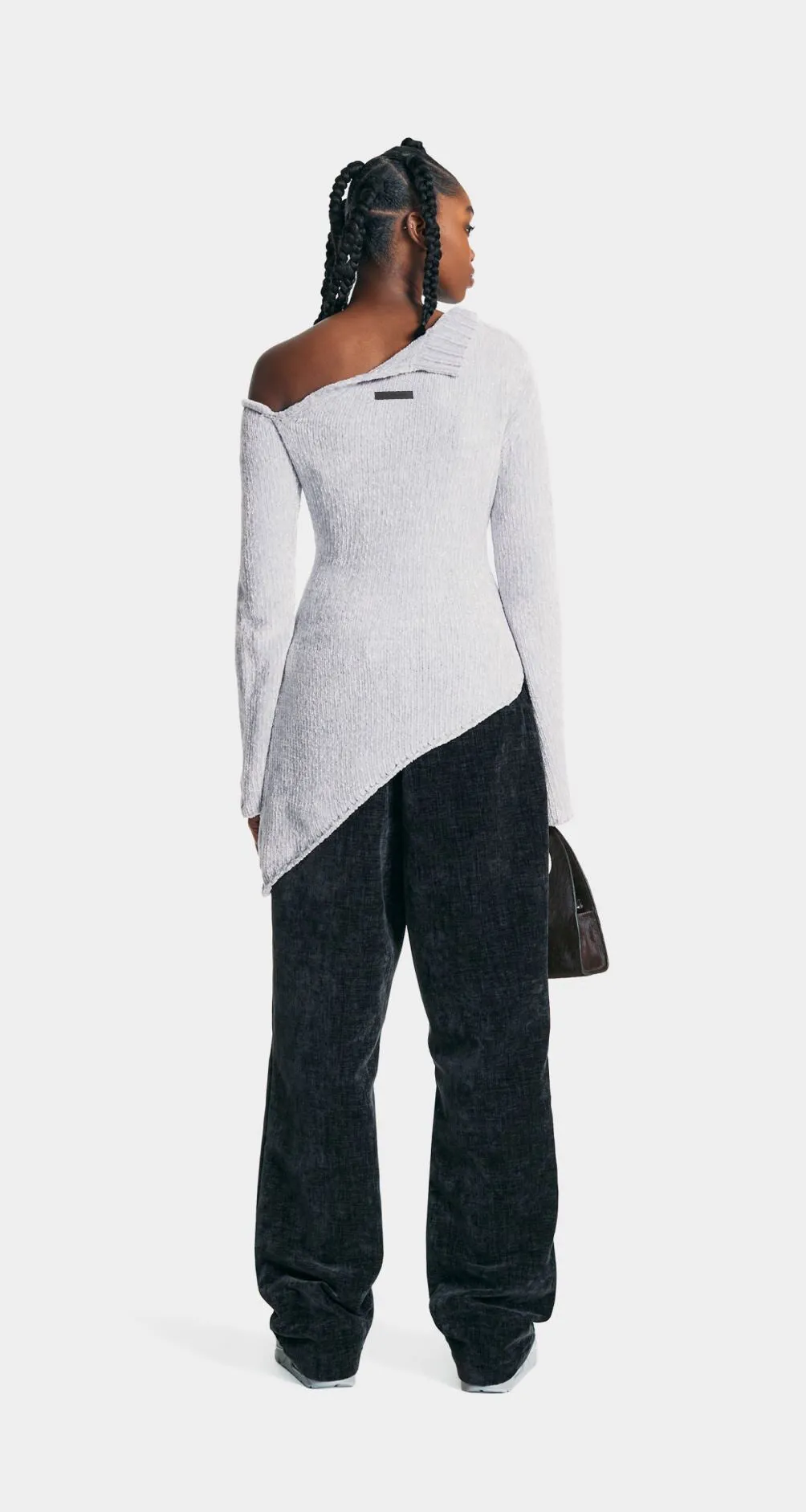 Amira Ice Blue Knitted Top for Women