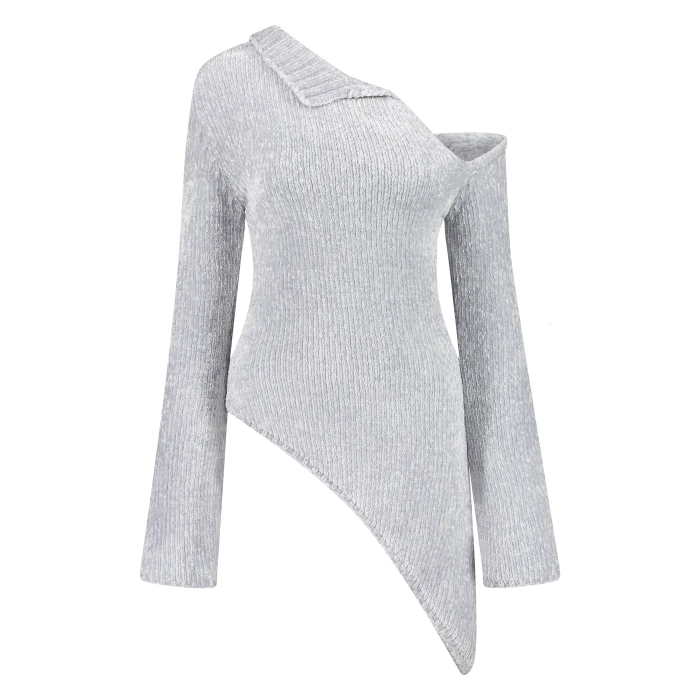 Amira Ice Blue Knitted Top for Women