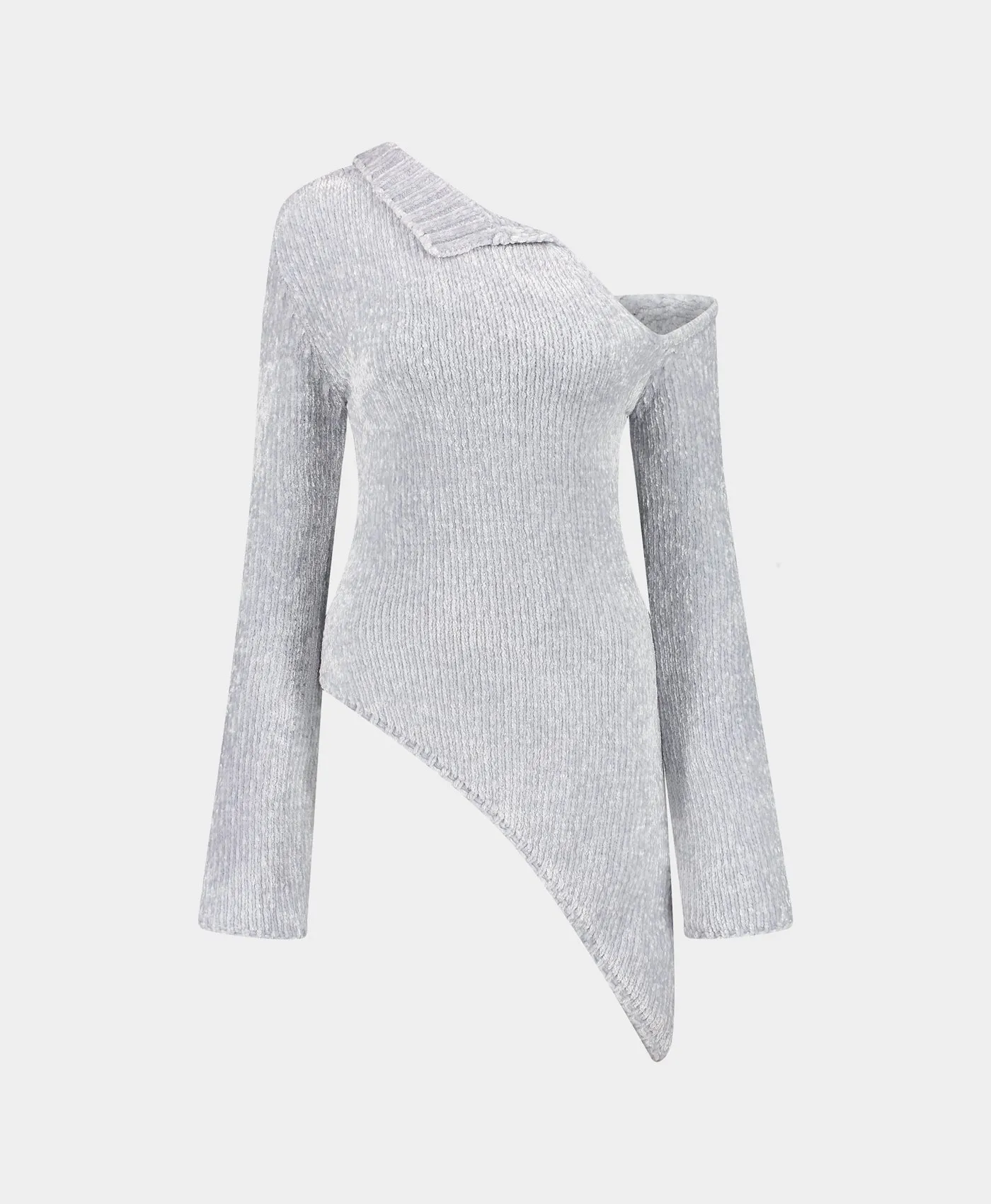 Amira Ice Blue Knitted Top for Women