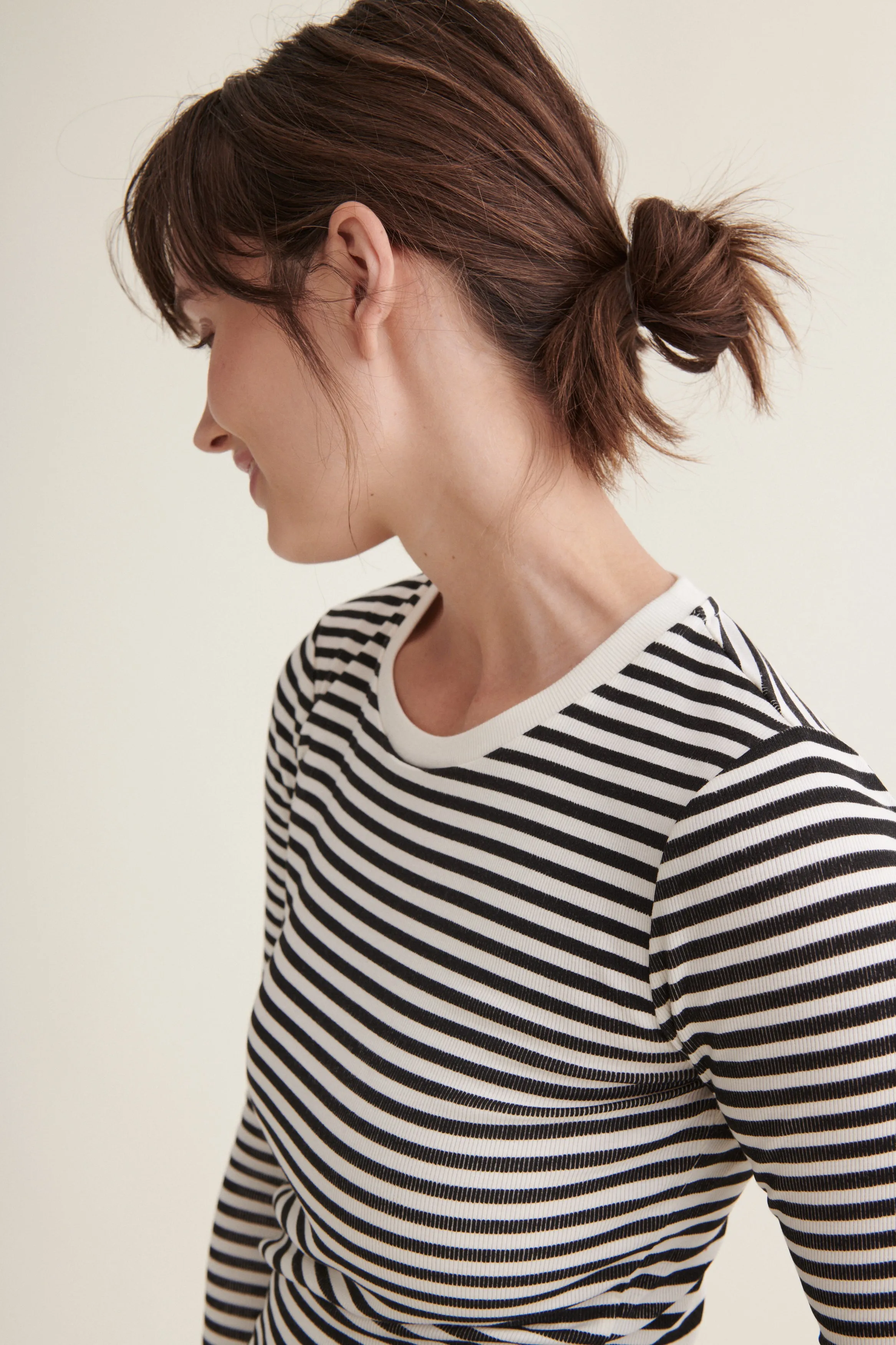 Ludmilla LS Tee - Whisper White/Black