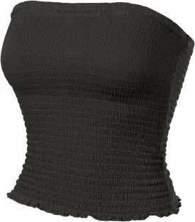 MixMatchy Women's Strapless Tube Tops Stretchy Sleeveless Sexy Summer Bandeau Crop Tank