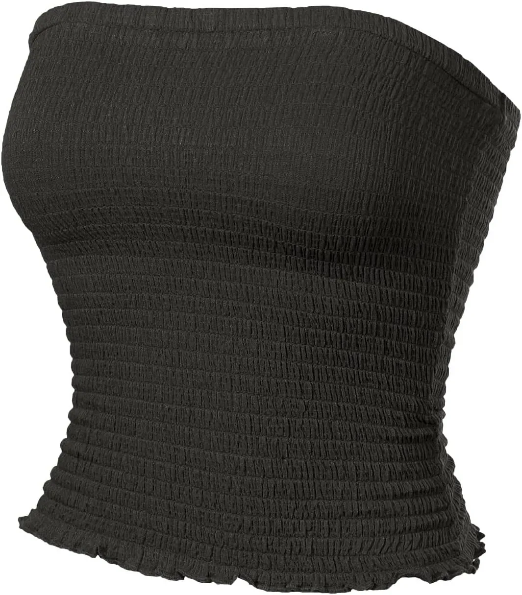 MixMatchy Women's Strapless Tube Tops Stretchy Sleeveless Sexy Summer Bandeau Crop Tank