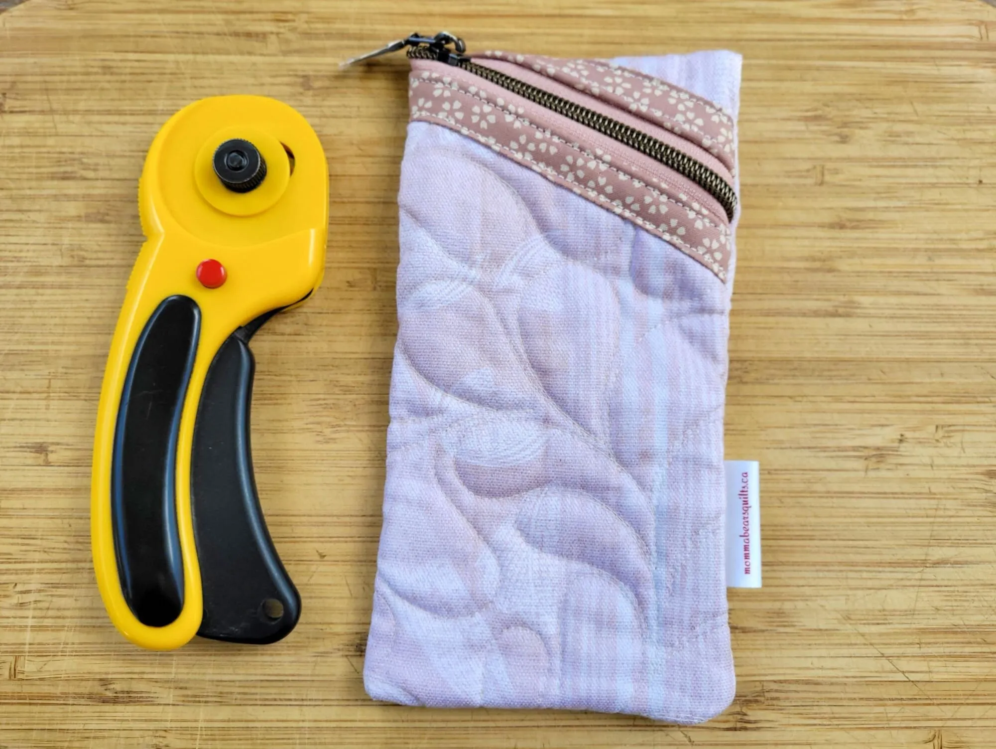 Quilted Glasses Case | Fabric Zipper Pouch