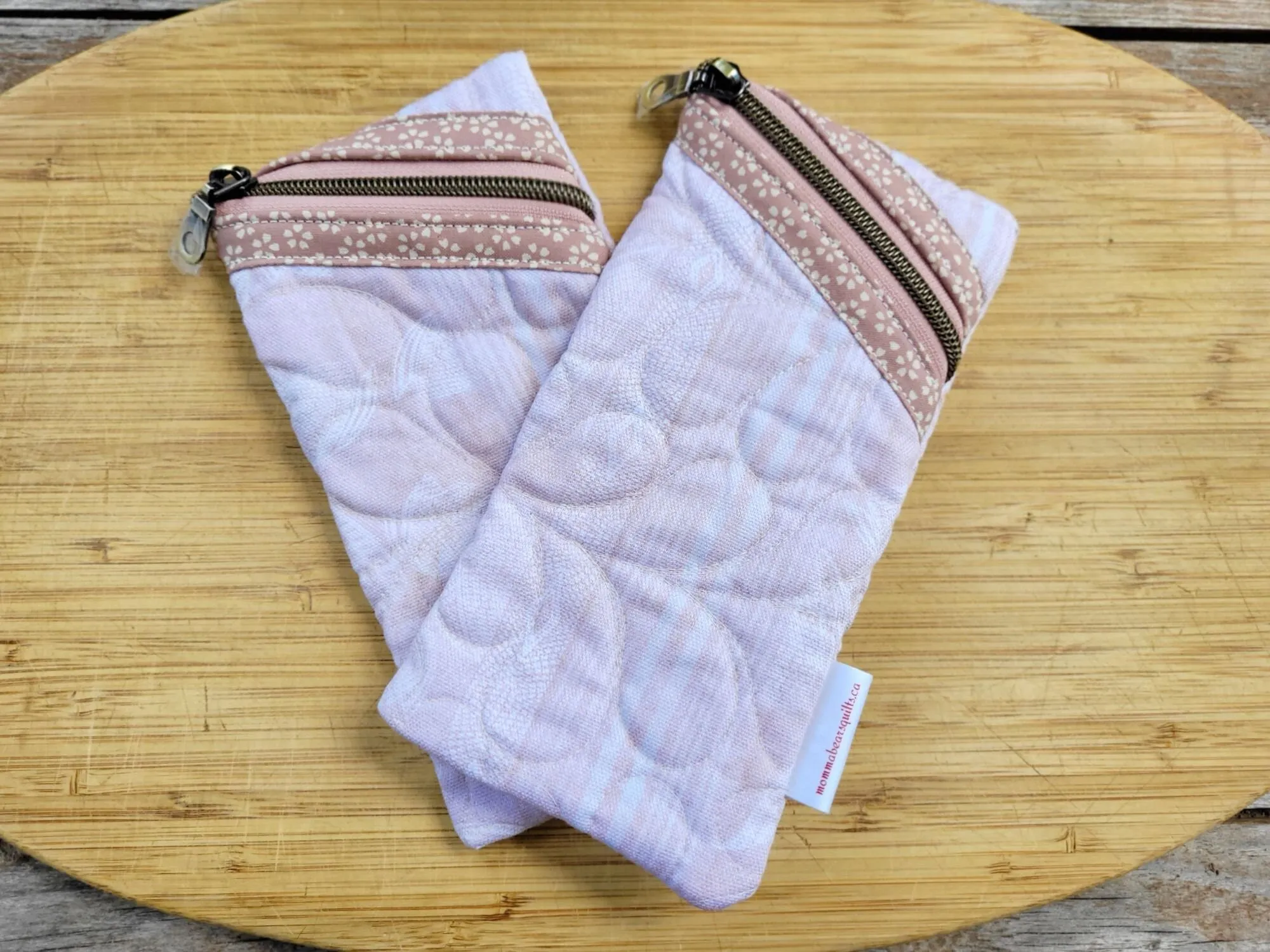 Quilted Glasses Case | Fabric Zipper Pouch