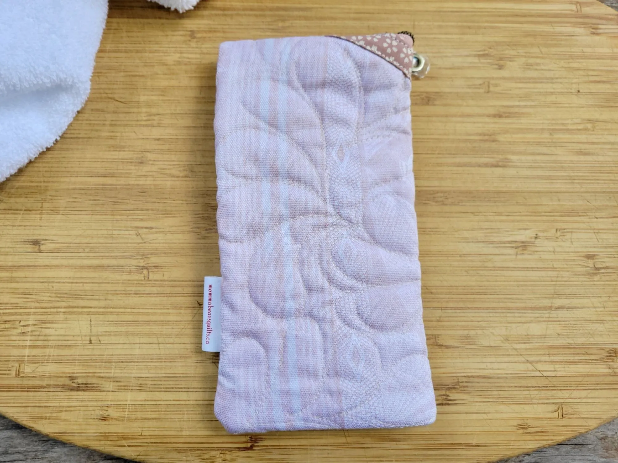 Quilted Glasses Case | Fabric Zipper Pouch