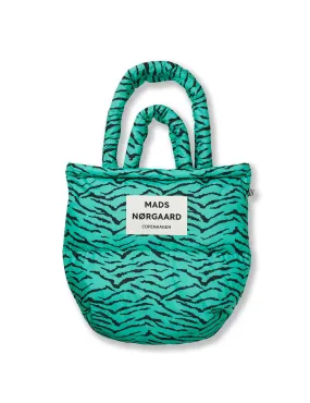 Recycled Mint Leaf and Black All-Over Print Pillow Bag