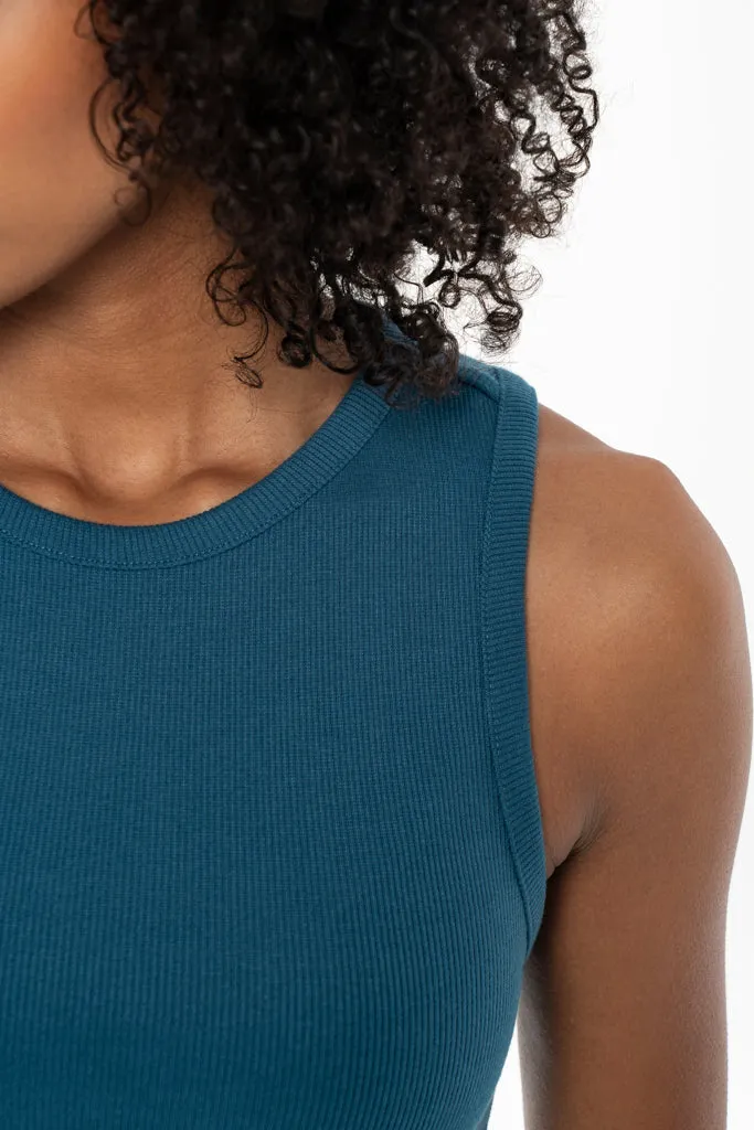 Ribbed Tank _ 141577 _ Teal