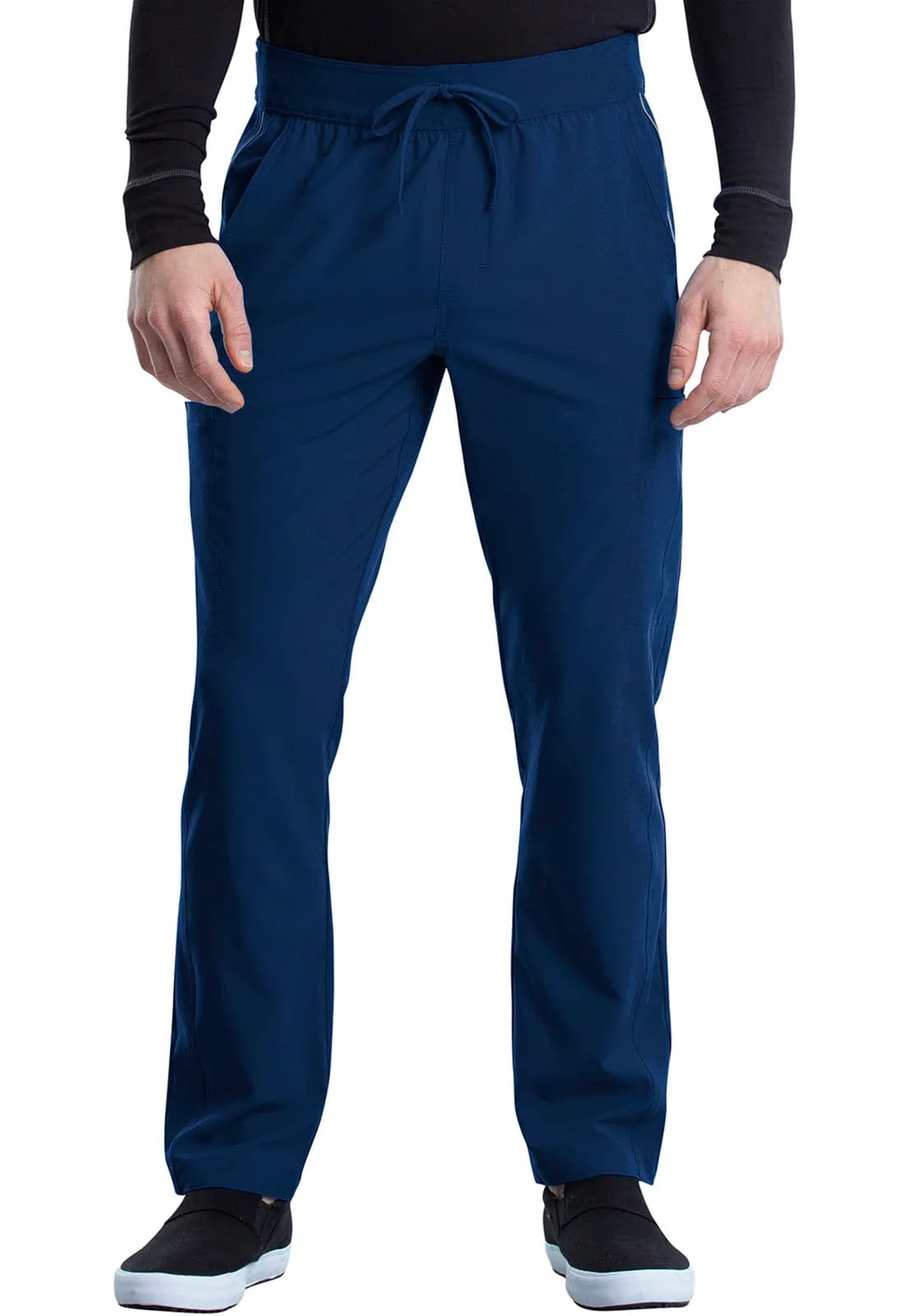 St. Georges iFlex TALL Mens Navy Drawstring Cargo Scrub Pants - Inseam 34.5 (87cm) - STG-CK006T