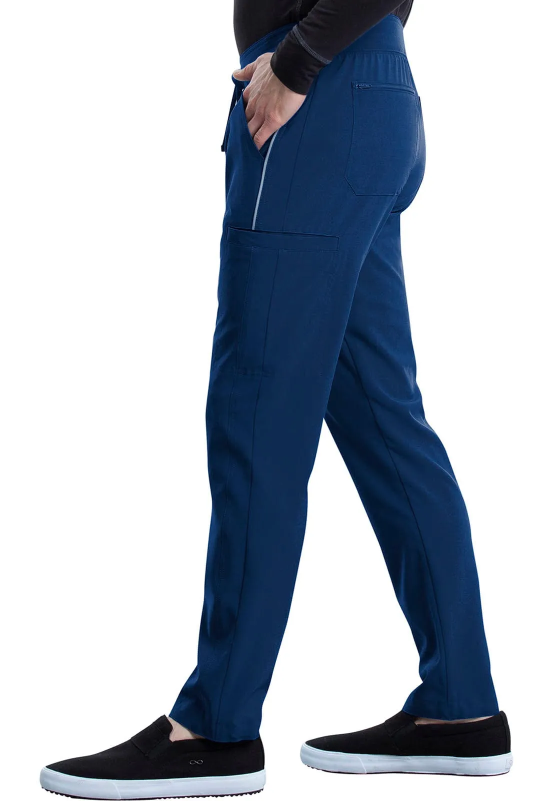 St. Georges iFlex TALL Mens Navy Drawstring Cargo Scrub Pants - Inseam 34.5 (87cm) - STG-CK006T