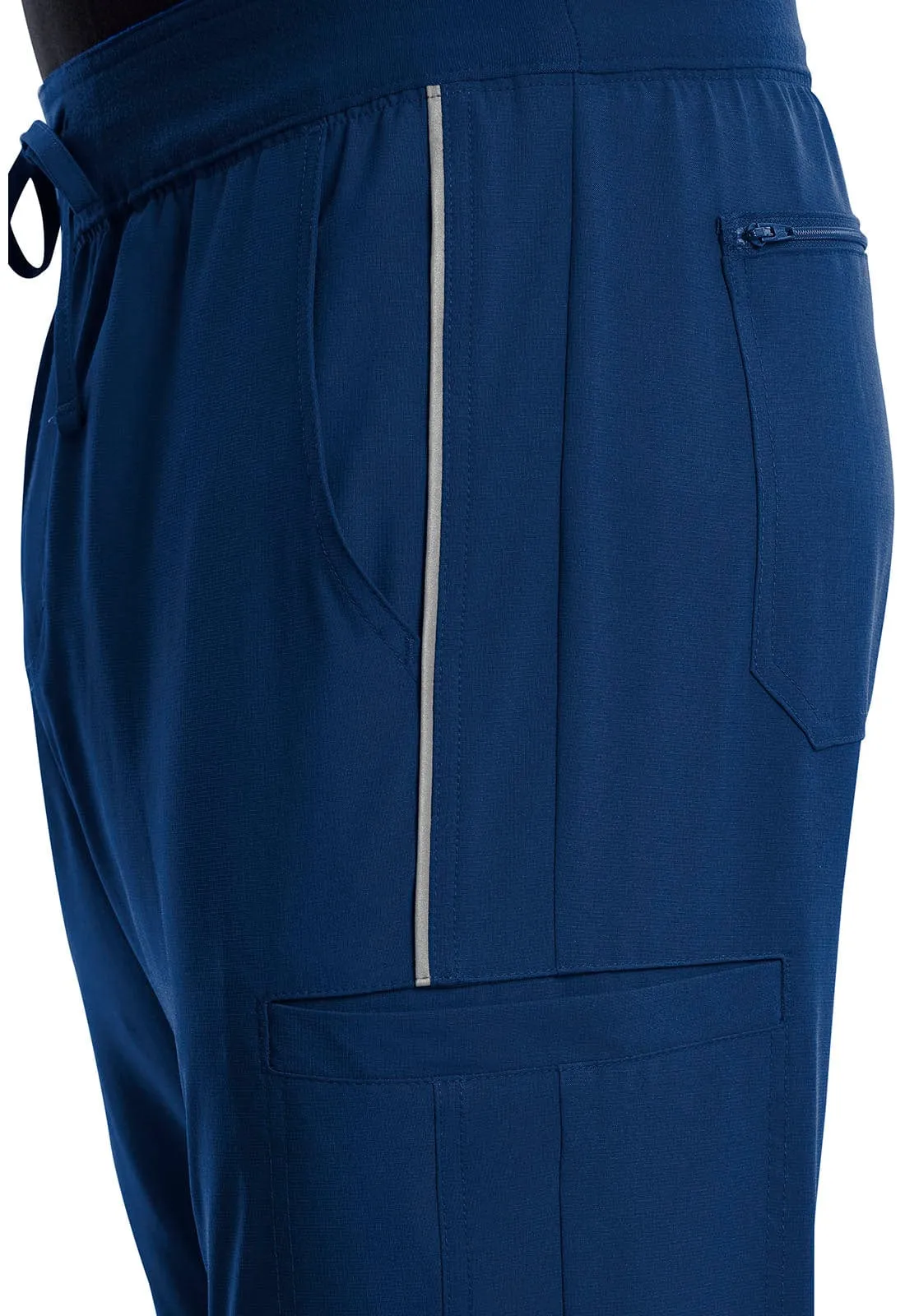 St. Georges iFlex TALL Mens Navy Drawstring Cargo Scrub Pants - Inseam 34.5 (87cm) - STG-CK006T