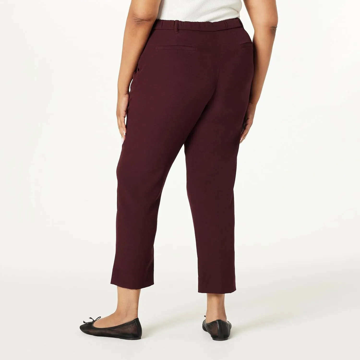 The Drop Women's Sheilaa Slim Flat Front Trouser