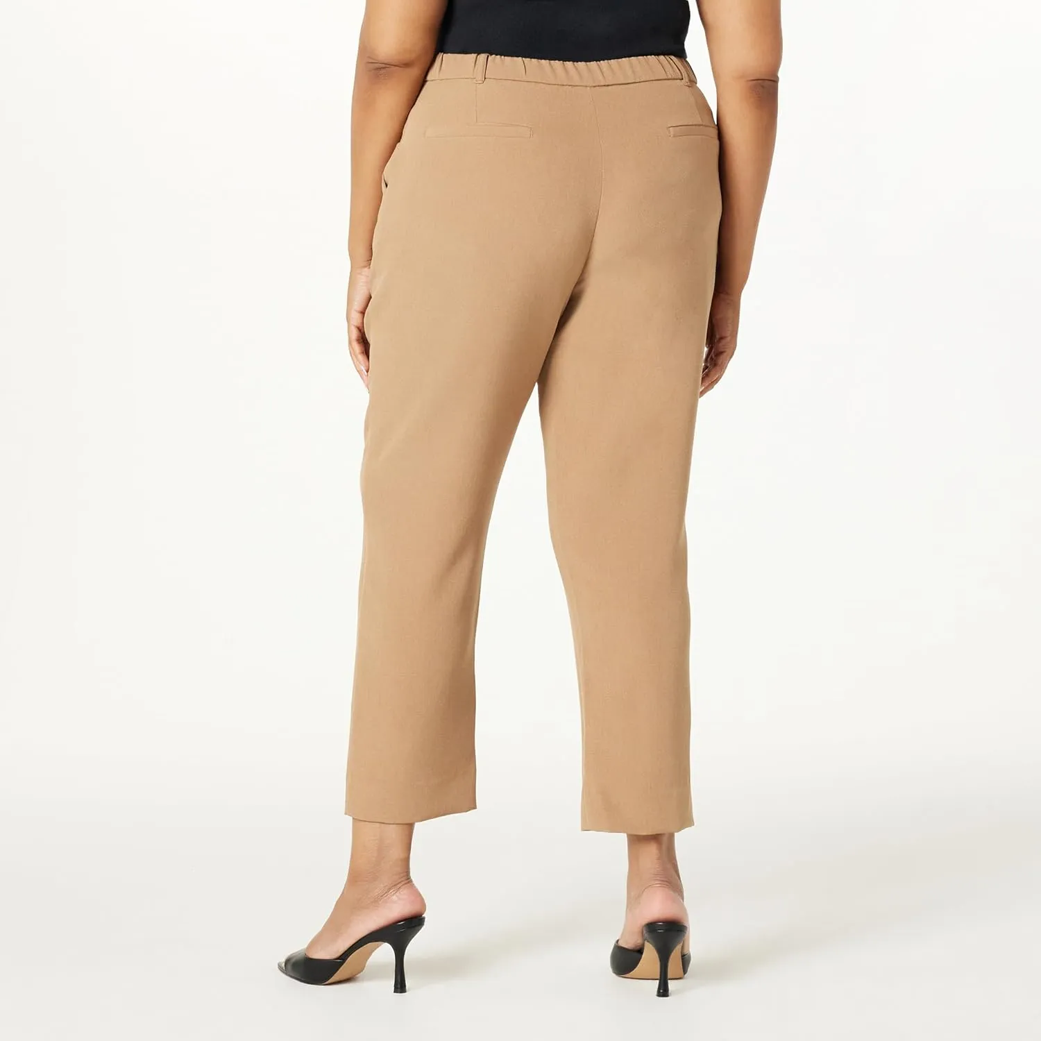 The Drop Women's Sheilaa Slim Flat Front Trouser