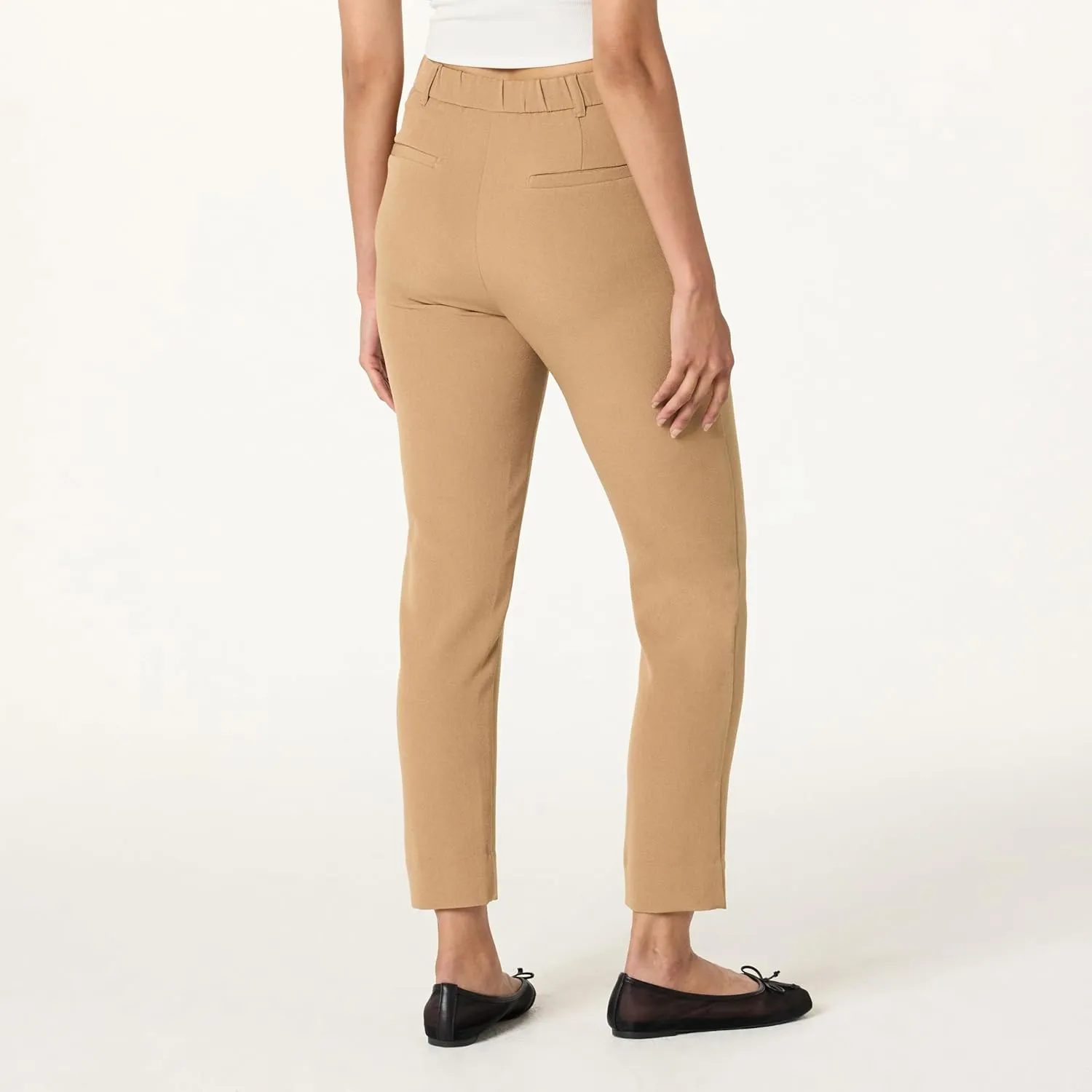 The Drop Women's Sheilaa Slim Flat Front Trouser
