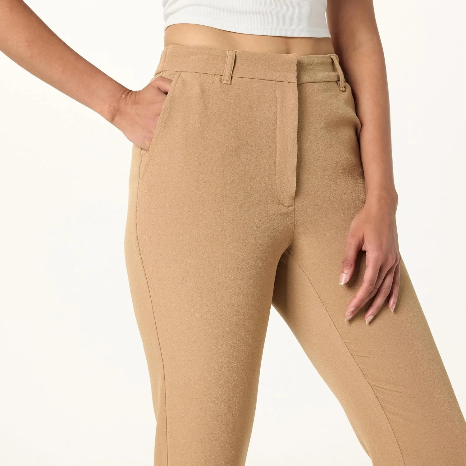 The Drop Women's Sheilaa Slim Flat Front Trouser