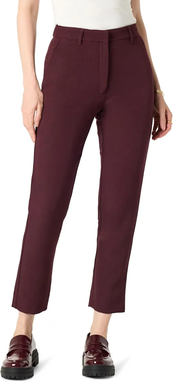 The Drop Women's Sheilaa Slim Flat Front Trouser