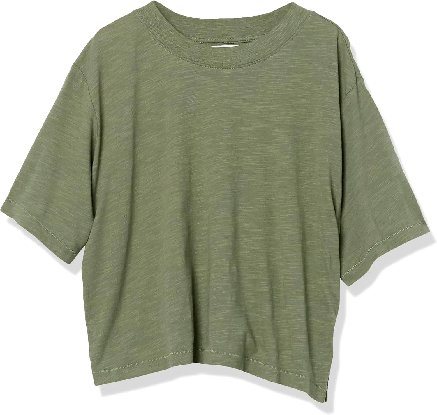 The Drop Women's Sydney Short-Sleeve Cropped Crew Neck T-Shirt