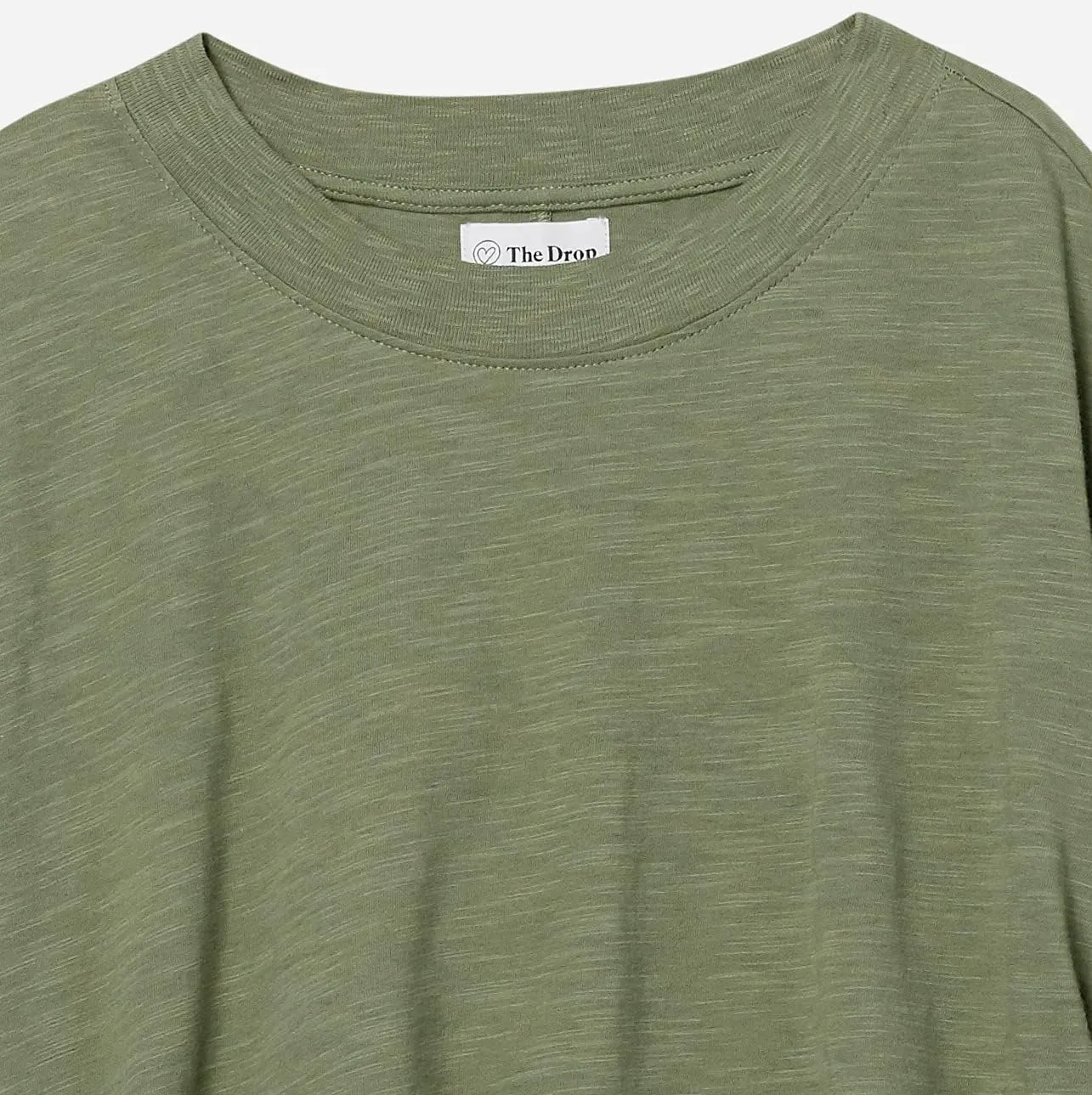 The Drop Women's Sydney Short-Sleeve Cropped Crew Neck T-Shirt