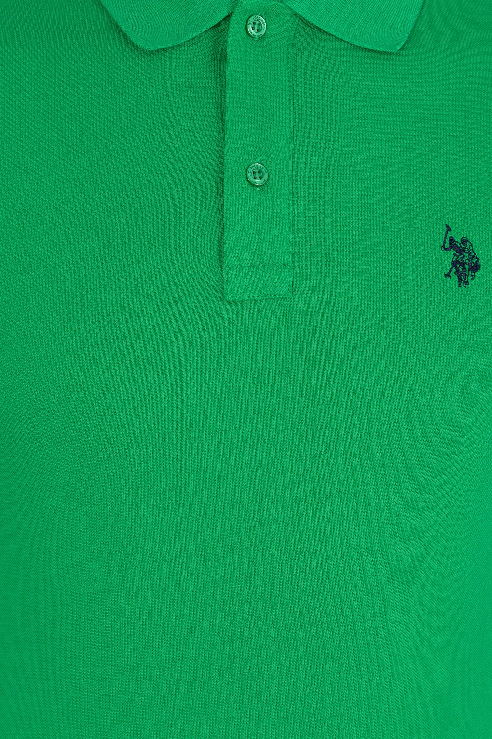 USPA Polo Shirt Men Green Apple VR020 USPOM209 Single Color Horse US Polo Assn.