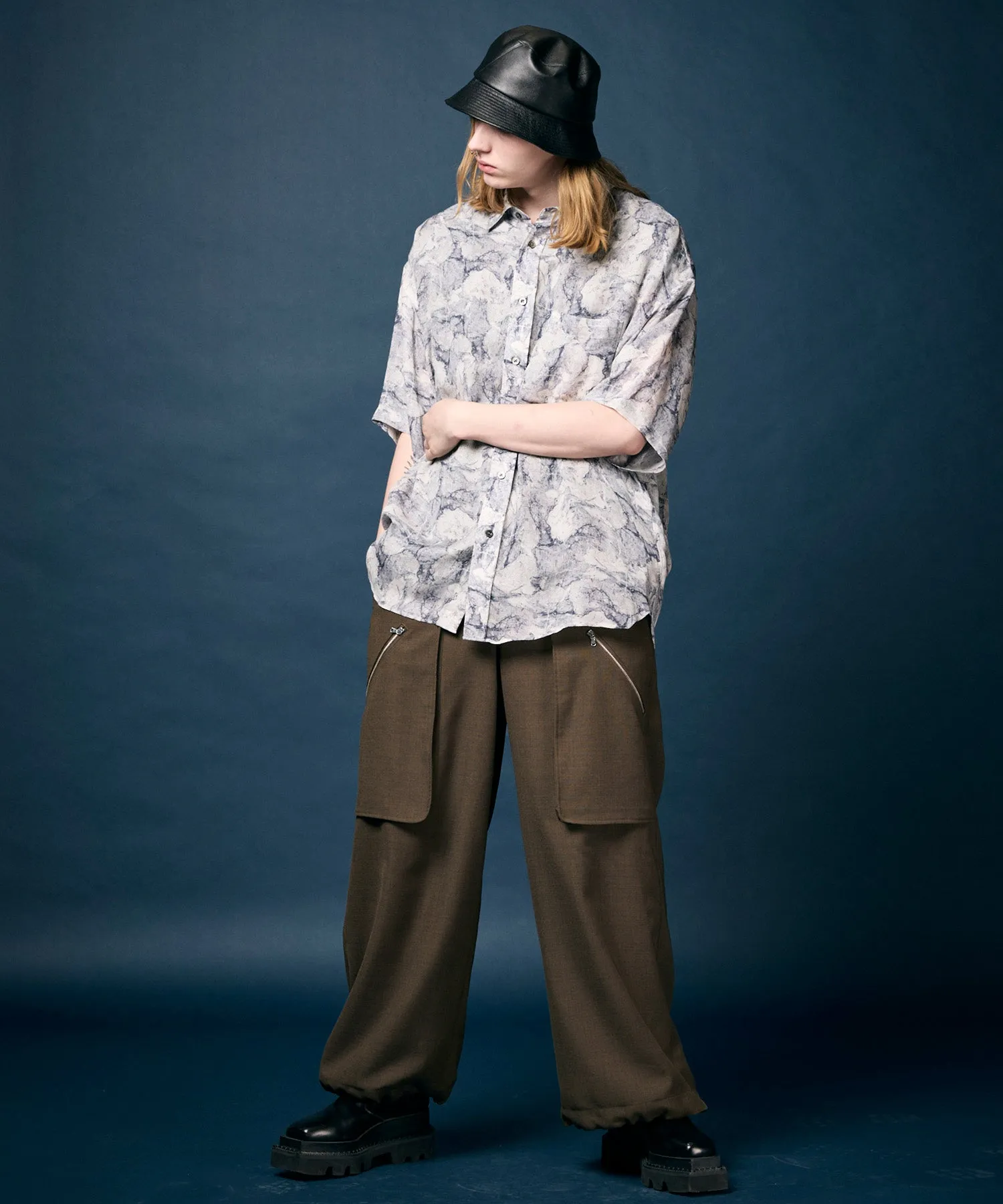 Wrap Cut Wide Cargo Pants
